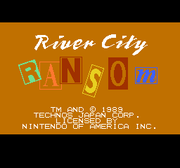 River City Ransom (USA) Title Screen